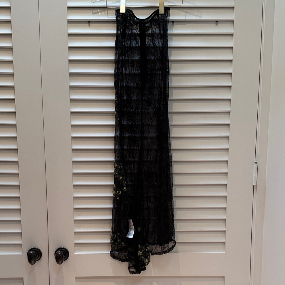 Topshop co ord embellished lace maxi skirt in black - Picture 5 of 5